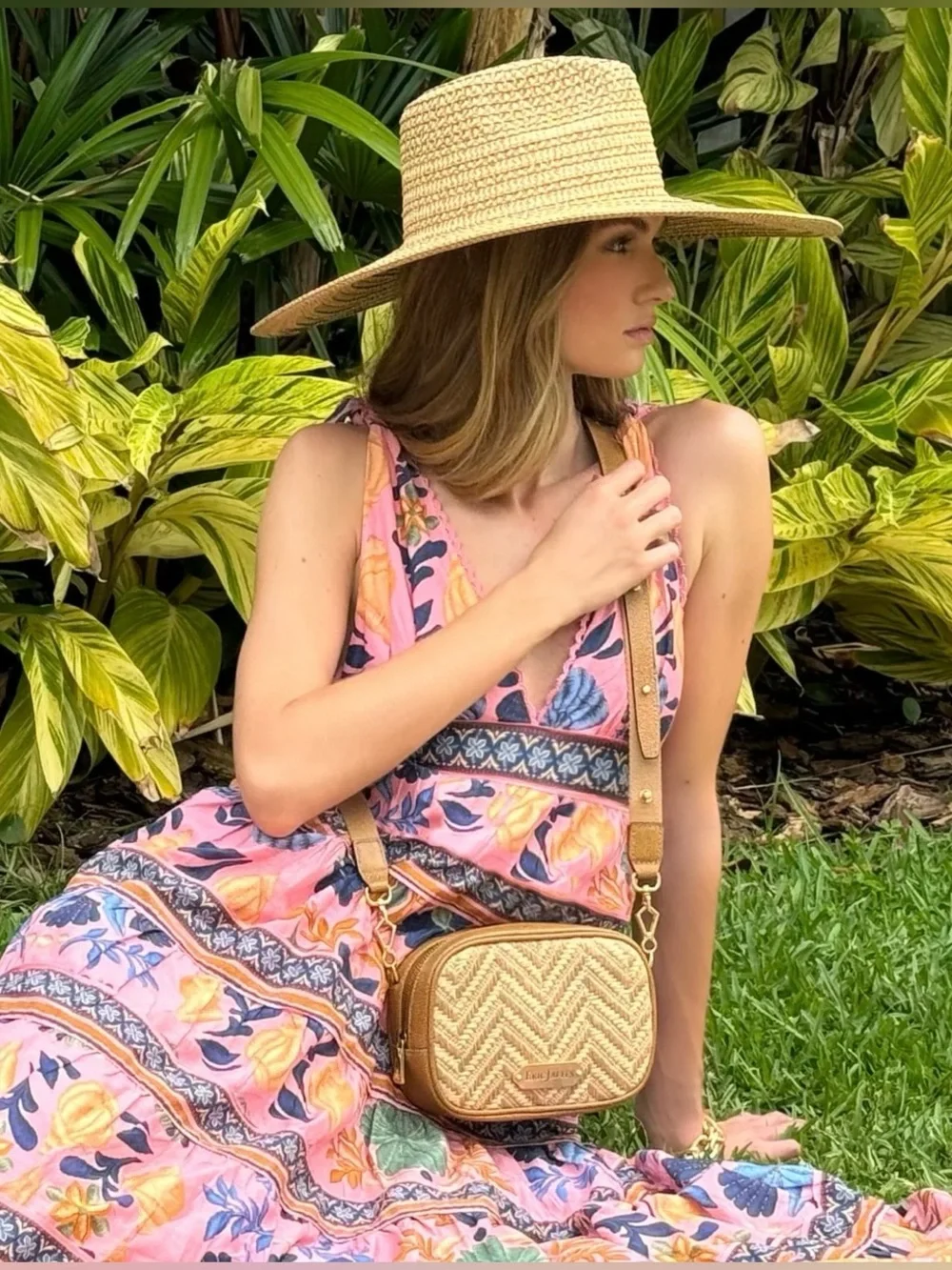 Eric Javits Sea La Vie Straw Fedora in Peanut (NWT) Retail $325 - Picture 4 of 7